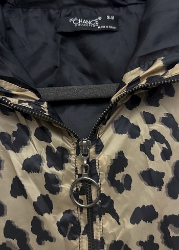 Leopar Desenli ince Kapüşonlu Kadın rüzgarlık - Görsel 5