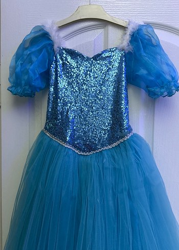 11 YAŞ 3 PARÇA ELSA KOSTÜMÜ - Görsel 2