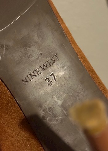 NineWest Taba Süet Stiletto Topuklu Bot - Görsel 8