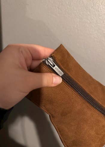 NineWest Taba Süet Stiletto Topuklu Bot - Görsel 12