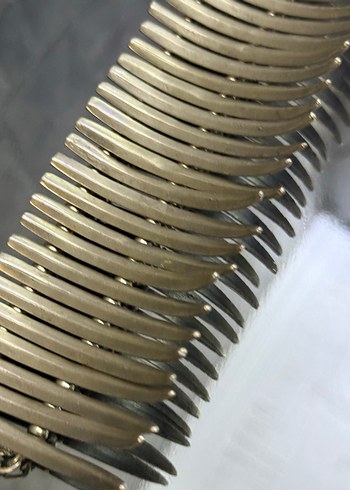 Zincir Detaylı gümüş Renk Avant-Garde Kolye - Görsel 3