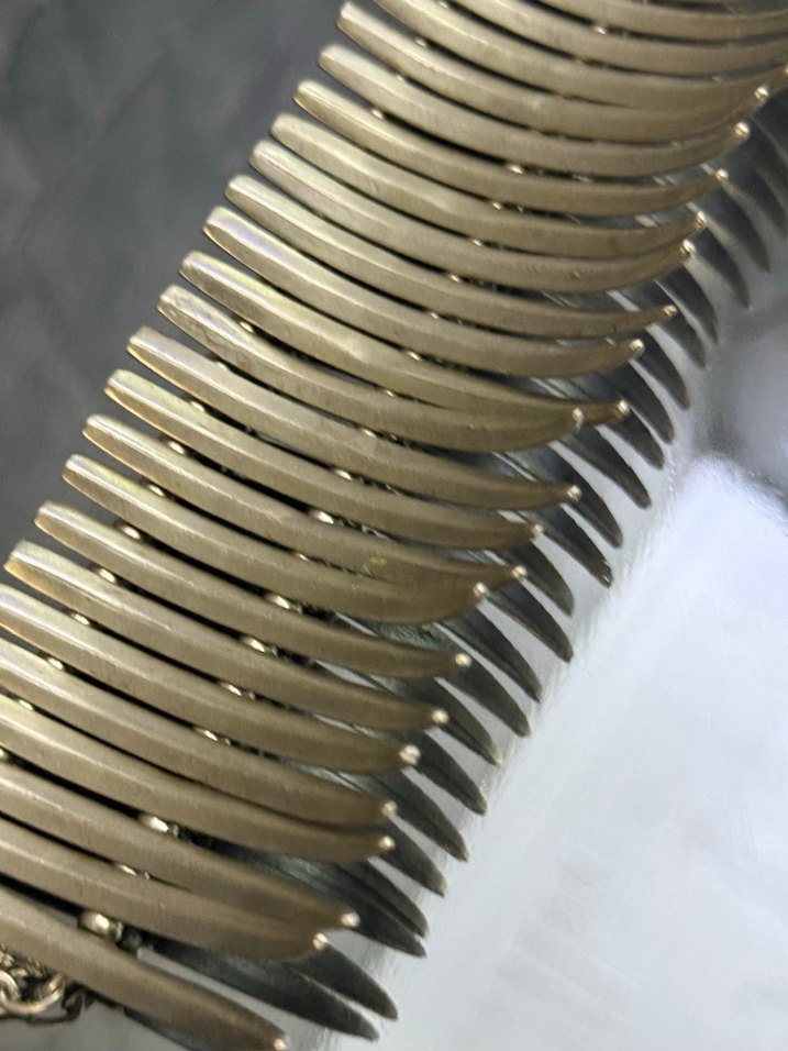 Zincir Detaylı gümüş Renk Avant-Garde Kolye - Görsel 3