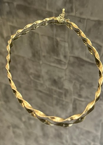 Altın Rengi Midi Yılan Desenli Zincir Kolye - Görsel 2