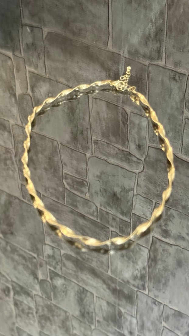 Altın Rengi Midi Yılan Desenli Zincir Kolye - Görsel 3