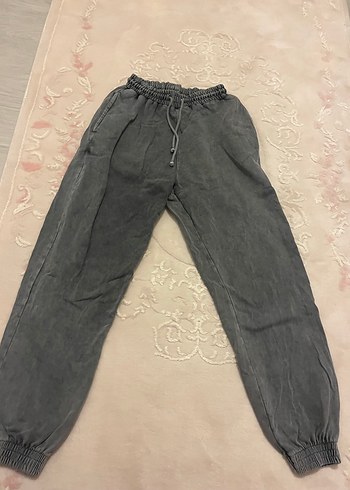 Gri Kadın Keten Salaş Eşofman - Görsel 2