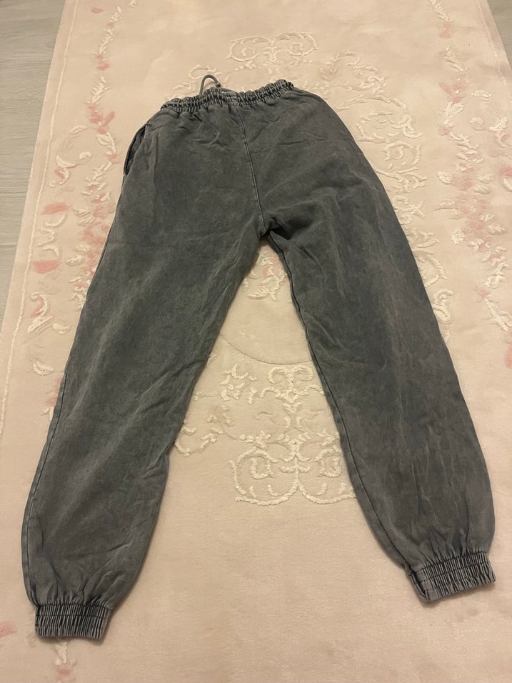 Gri Kadın Keten Salaş Eşofman - Görsel 5