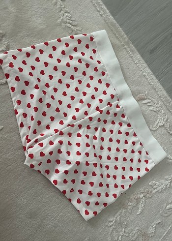 Beyaz Kalp Desenli Midi Kadın İç Çamaşırı - Görsel 2