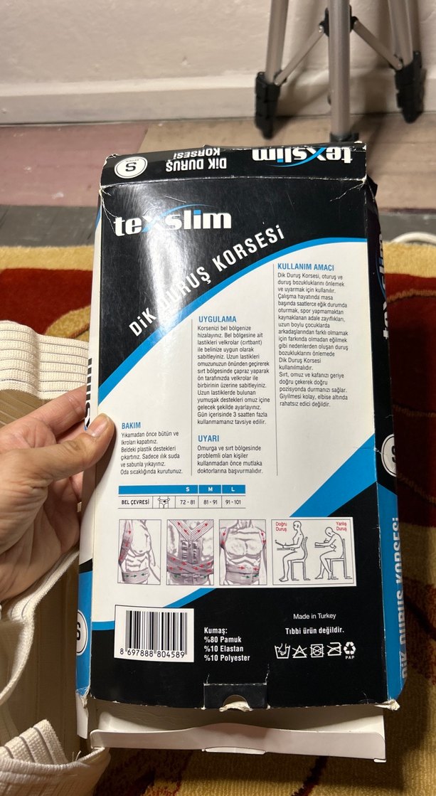 Beyaz Desenli Dik Duruş Korsesi S Bedeni - Görsel 4