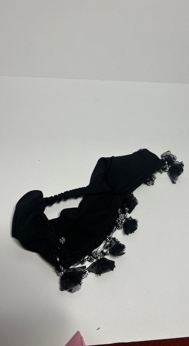 Dantelli Siyah Gotik Saç Bandı - Görsel 2