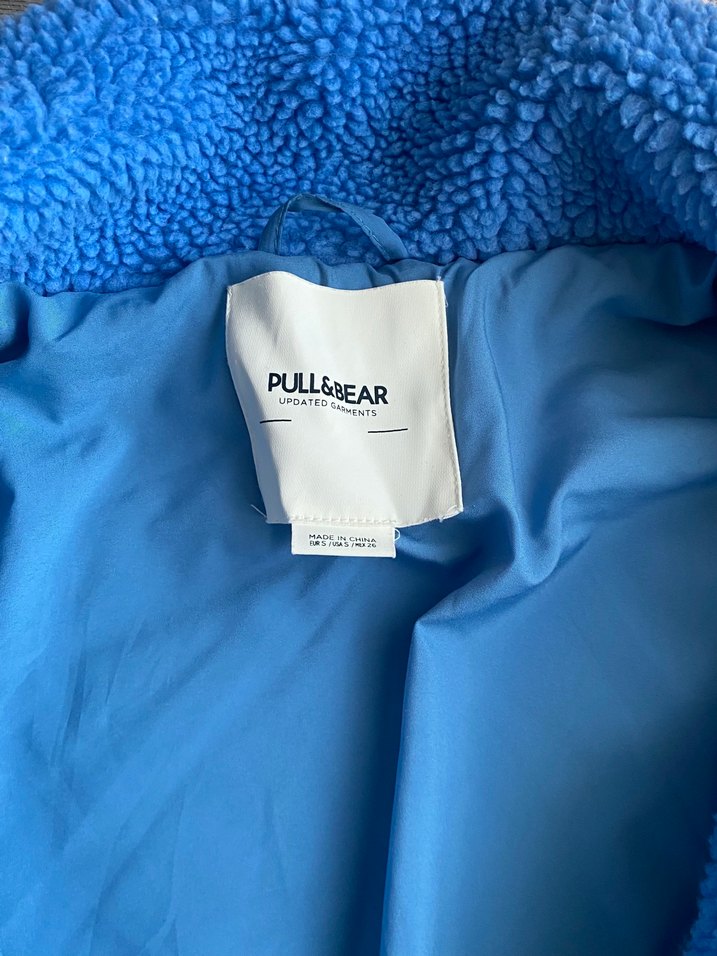 PullBear Mavi Peluş Fermuarlı Ceket — görsel 2/5
