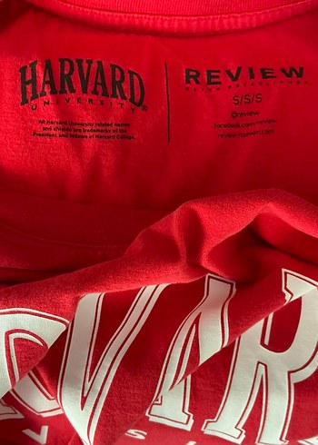 Kırmızı Orijinal Harvard Baskılı Kadın Crop Top - Görsel 3