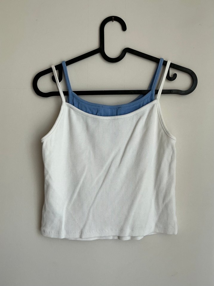 Beyaz Mavi Straplez Mini  Atlet - Görsel 2