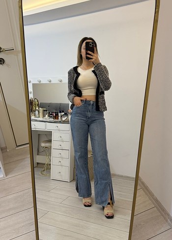 Mango Blazer dokuma kumaş ceket - Görsel 3