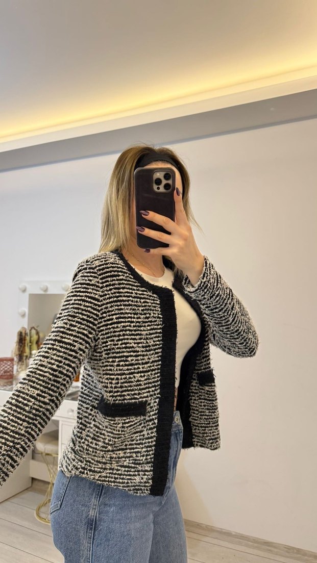 Mango Blazer dokuma kumaş ceket - Görsel 2