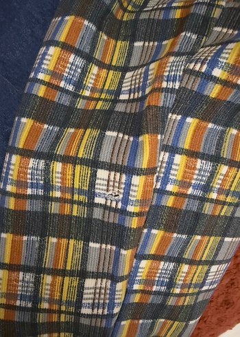 Ekose Desenli Rahat Kesim Kadın Kot Pantolon - Görsel 4