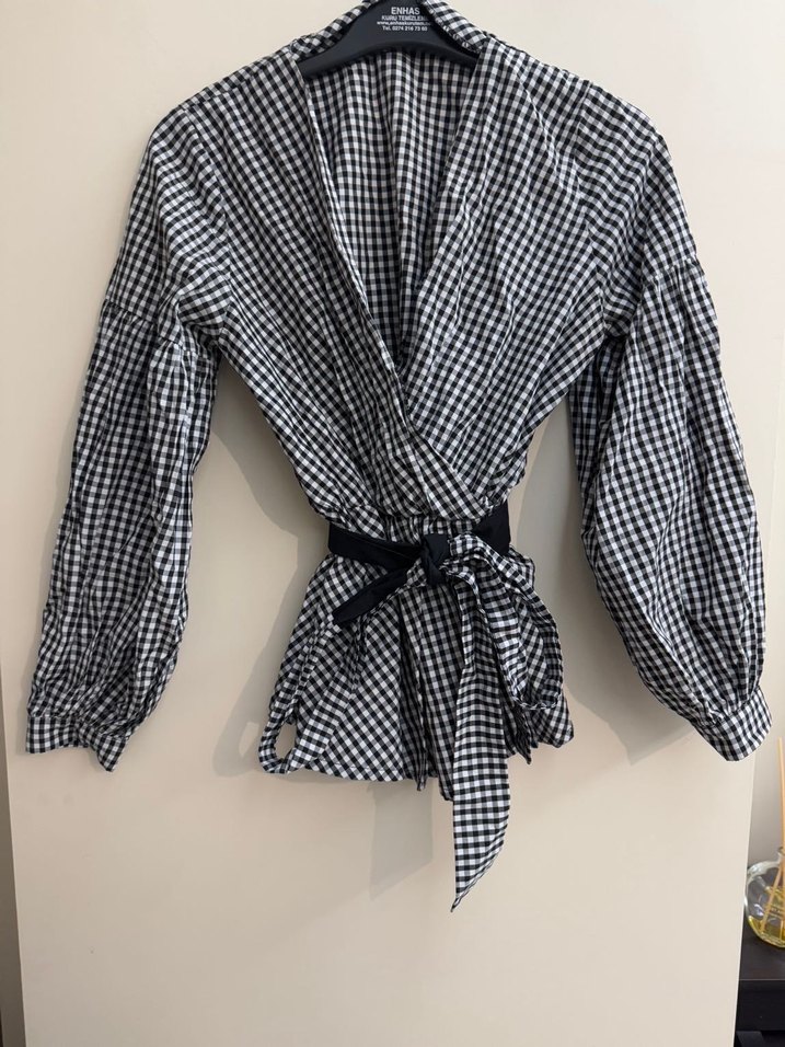 Desenli bluz kareli - Görsel 2