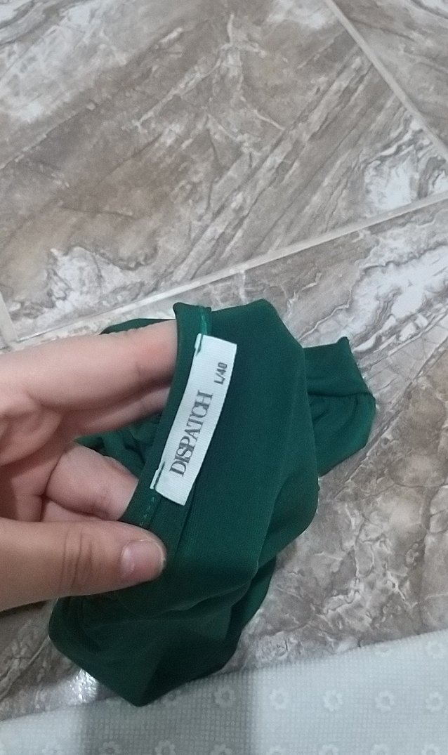 Yeşil V Yaka Uzun Kollu Bluz - Görsel 2