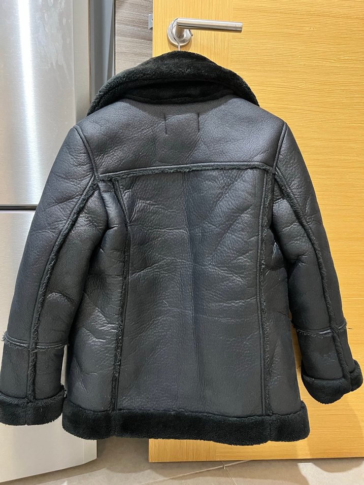 Stradivairus Kürklü Siyah Deri Biker Ceket - Görsel 5