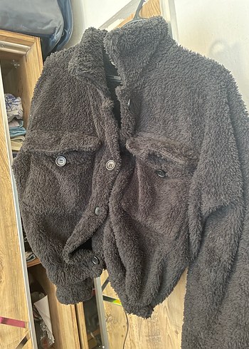 Peluş Kumaşlı Kadın Ceket - Görsel 2