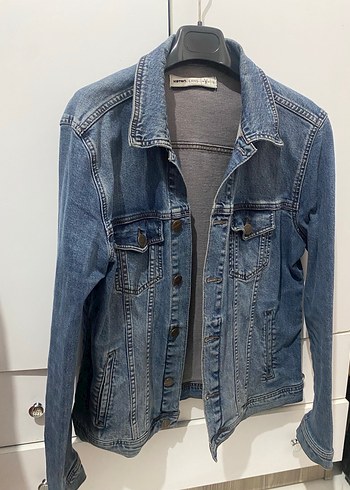 Düğmeli Kadın Mavi Denim Ceket - Görsel 2