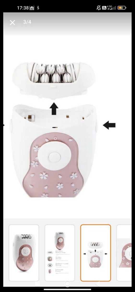 18 Cımbızlı Pembe Epilatör - Görsel 2