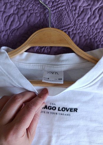 Kız Çocuk Beyaz Uzun Kollu Baskılı Tişört - Görsel 2