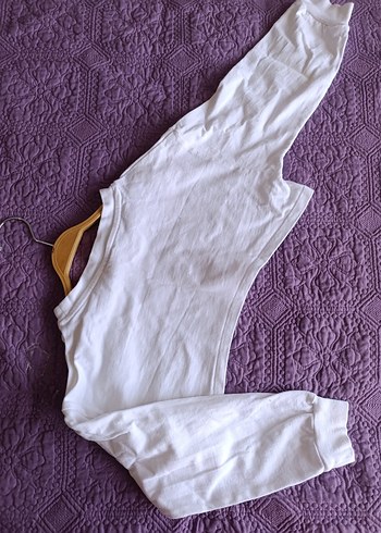 Kız Çocuk Beyaz Uzun Kollu Baskılı Tişört - Görsel 4