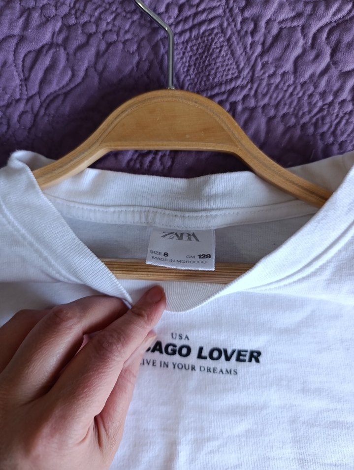 Kız Çocuk Beyaz Uzun Kollu Baskılı Tişört - Görsel 2