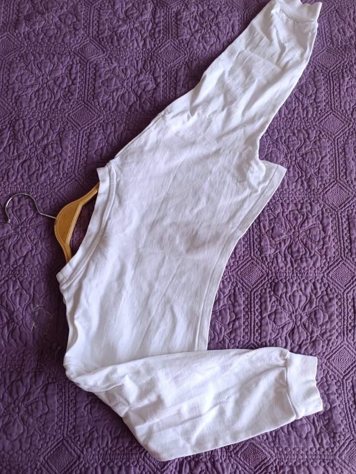 Kız Çocuk Beyaz Uzun Kollu Baskılı Tişört - Görsel 4