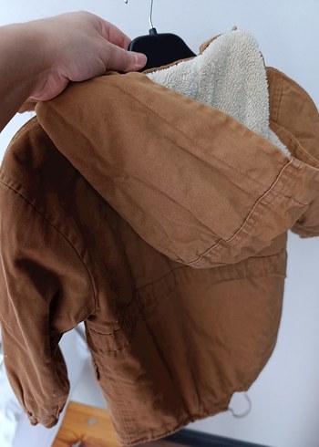 Kürklü Kahverengi Süet Erkek Çocuk Mont - Görsel 3