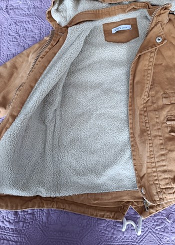 Kürklü Kahverengi Süet Erkek Çocuk Mont - Görsel 4