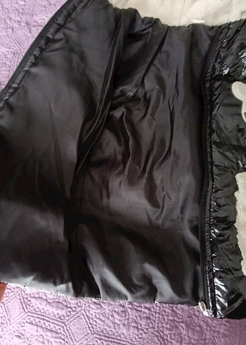 Kürklü Siyah Mickey Baskılı şismeerkek çocuk Montu - Görsel 4