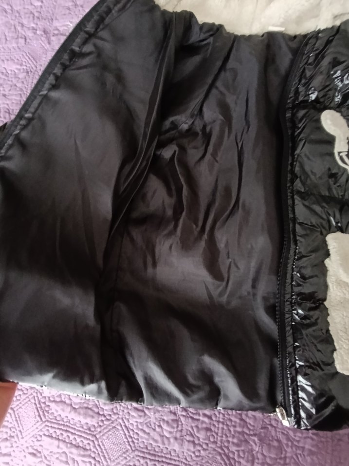 Kürklü Siyah Mickey Baskılı şismeerkek çocuk Montu - Görsel 4