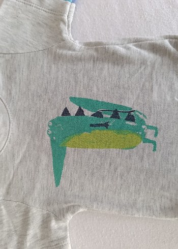 Uzun Kollu Gri Erkek Bebek Body - Görsel 3