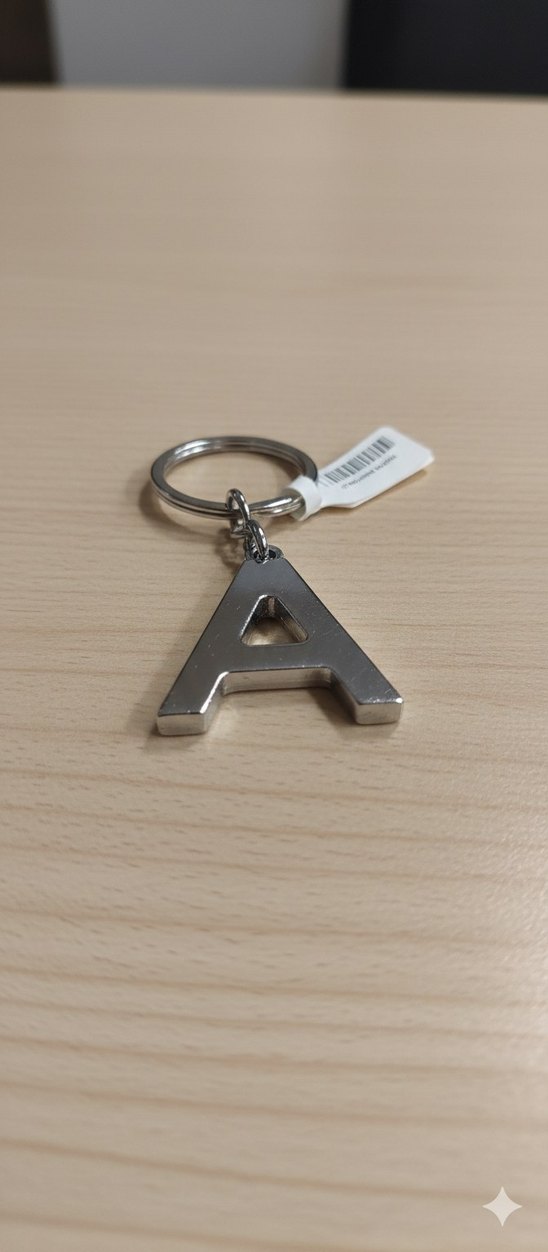 Taşlı ve Gümüş Harfli Anahtarlık (AZ Tüm Harfler Mevcut) - Görsel 3