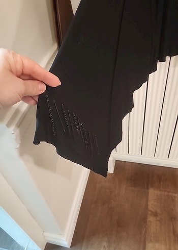 Deri Dantel Detaylı Siyah Kadın Yelek - Görsel 6