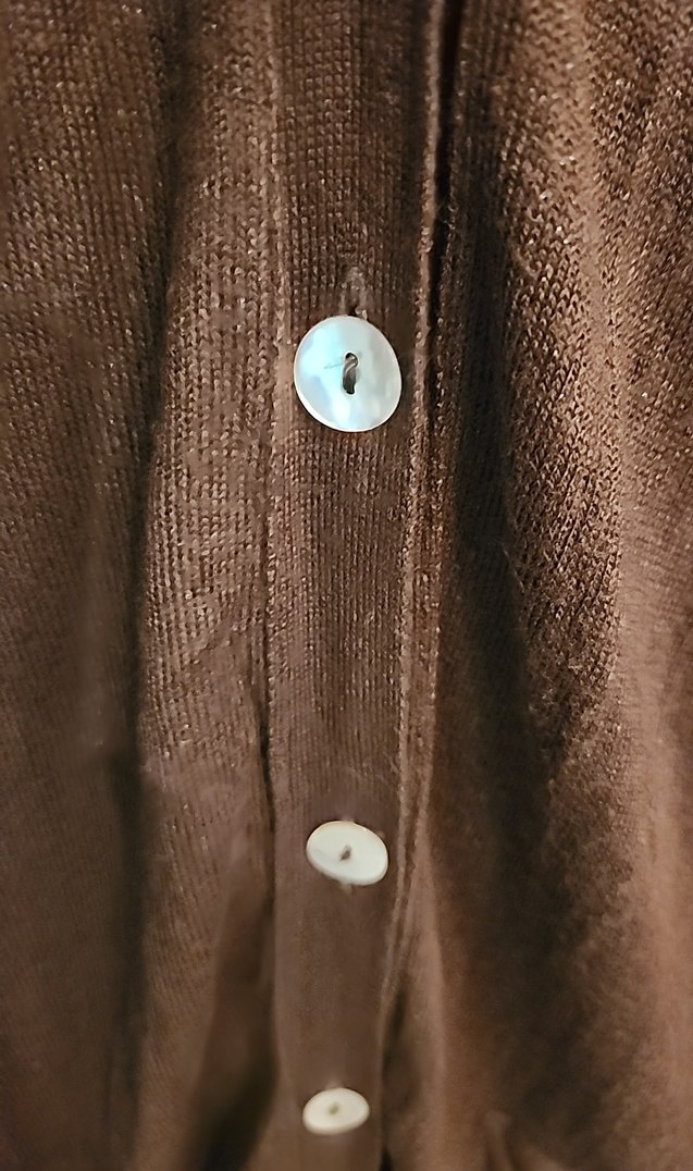 Düğmeli Kahverengi Midi Kadın Hırka - Görsel 5