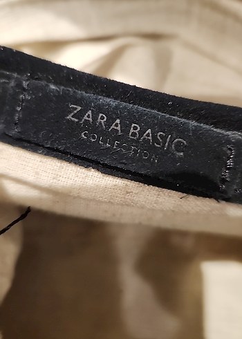 Zara Basıc Collection Siyah Süet Püsküllü Kadın Çanta - Görsel 6