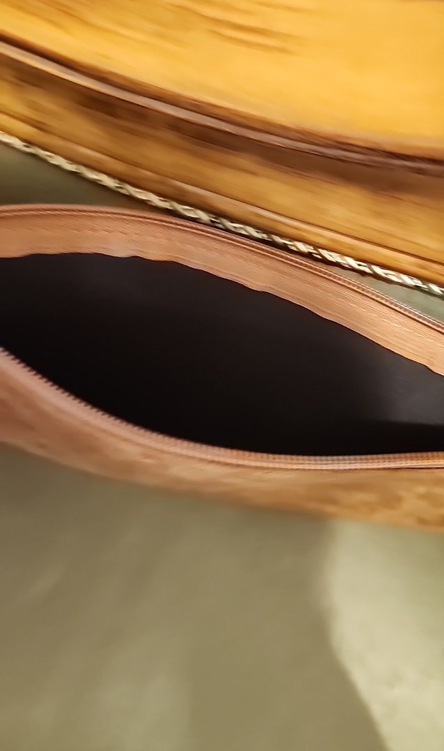 Kahverengi Kadın Süet Fermuarlı Clutch Çanta - Görsel 3