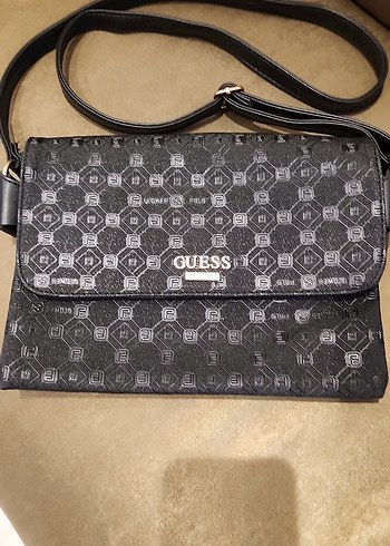 Guess Siyah Desenli Deri Kadın Çanta - Görsel 2