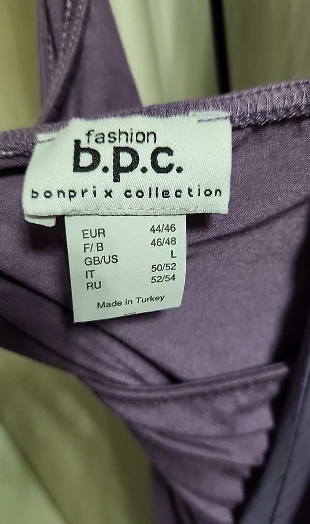 Mor Drapeli Yüksek Yakalı Uzun Abiye Bluz - Görsel 5