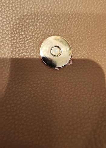 Bej Zincir Detaylı Suni Süet Suni Deri Kadın Çanta - Görsel 7