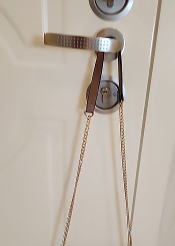 Bej Zincir Detaylı Suni Süet Suni Deri Kadın Çanta - Görsel 10