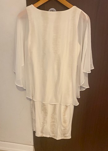 Bohem Tarz Beyaz Hamile Midi Tunik - Görsel 2