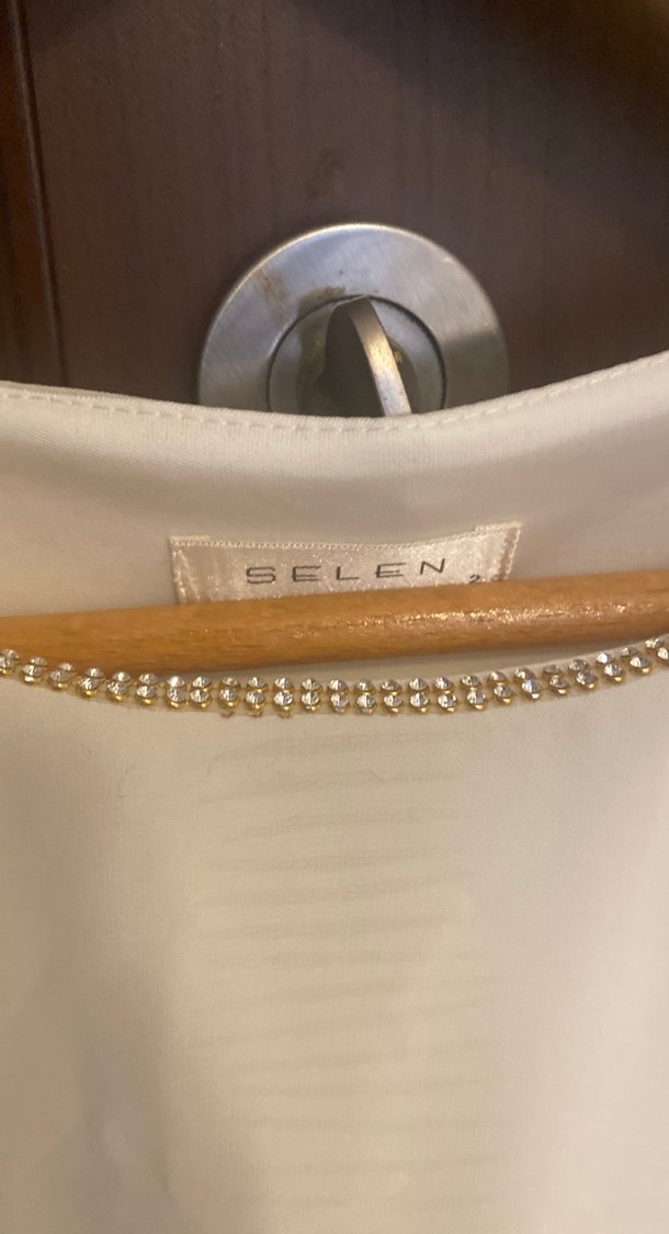 Bohem Tarz Beyaz Hamile Midi Tunik - Görsel 4