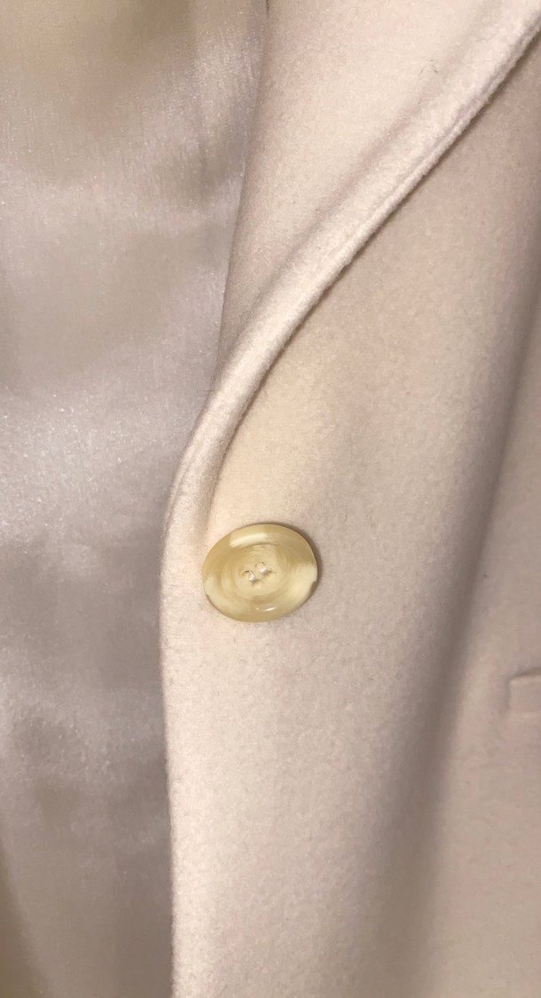 Bej Midi Düğmeli Kadın Klasik Kaban - Görsel 4