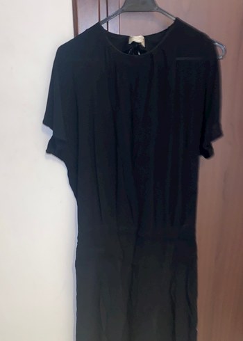 Drapeli Siyah Uzun Hamile Eteği - Görsel 5