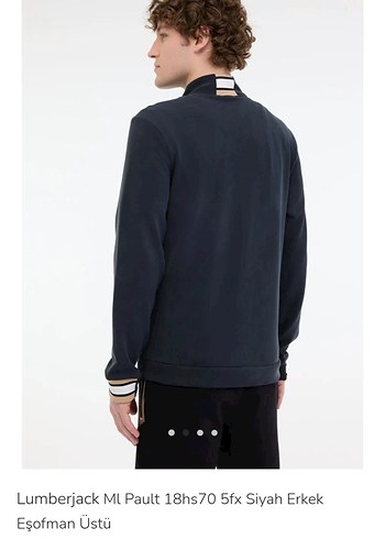 Siyah Lumberjack Erkek Eşofman Üstü - Görsel 4