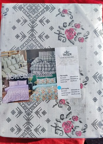 Pamuk Pembe Desenli Nevresim Takımı - Görsel 2