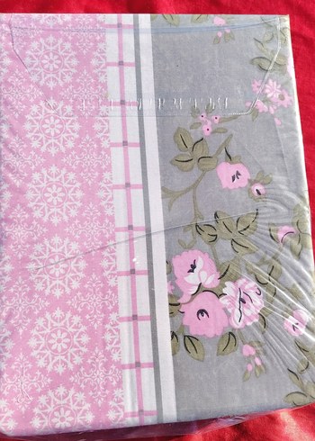 Pamuk Pembe Gri Çiçek Desenli Nevresim Takımı - Görsel 3